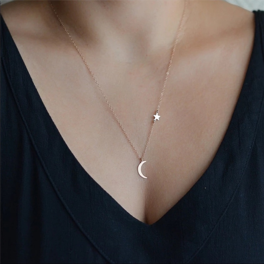 Moon and Stars Necklace - Picture 4 of 4